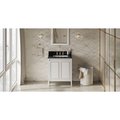 Jeffrey Alexander 30In. White Percival Vanity, Black Granite Vanity Top, Undermount Rectangle Bowl VKITPER30WHBGR